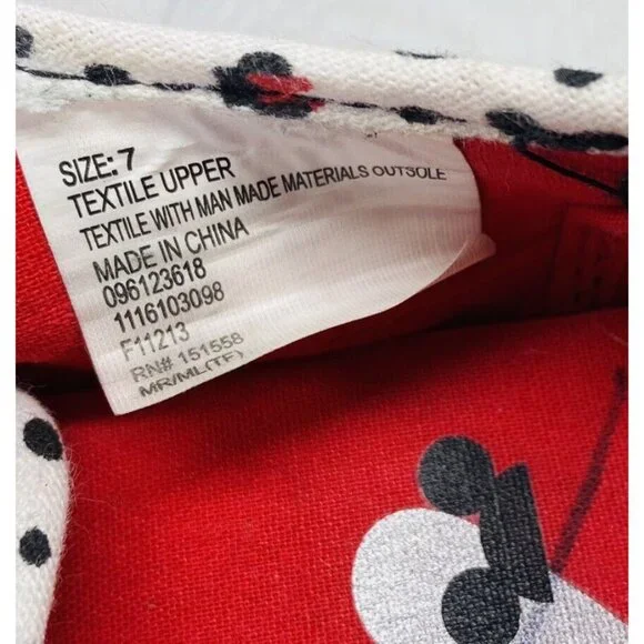 Disney Womens MINNIE MICKEY EARS Polka White Canvas Lace Up Tennis Shoes Size 7 - Picture 12 of 12